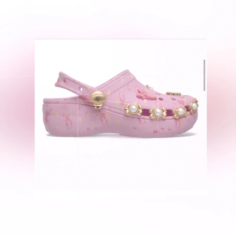 Crocs x LoveShackFancy🌸SoldOut!💝🎀Classic Platform Clog Size 7✨